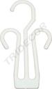 Cintre à chaussures en plastique flexible couleur blanc 10 unités