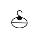 Oval Plastic Hanger for Scarves, Color Black, 10 units