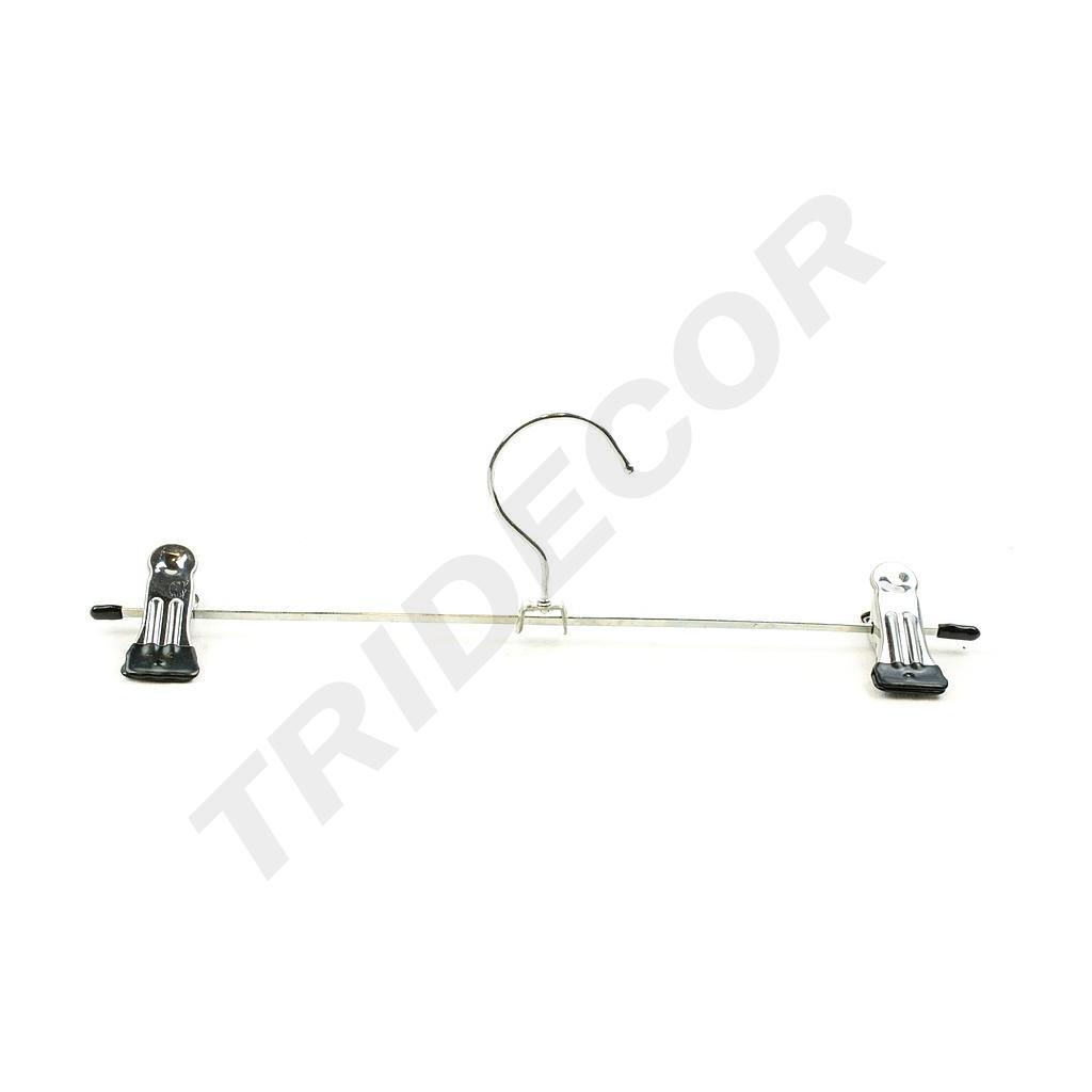 Perchas metálicas con Pinzas 28 cm 10 unidades