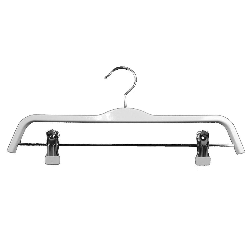 Children's Wooden Hanger with Clips White Color 29.2cm 5 units