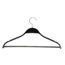 Wooden Hanger with Bar and Non-Slip Black Color 44.5cm