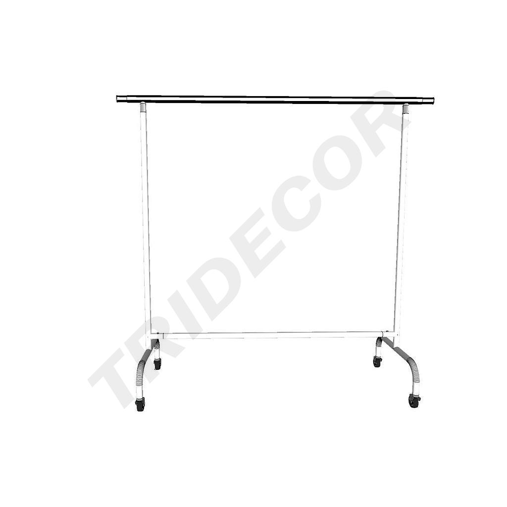 Cabide Extensível com Rodas 160X100X57cm Branco