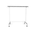 Extendable Coat Rack with Wheels 160X100X57cm White