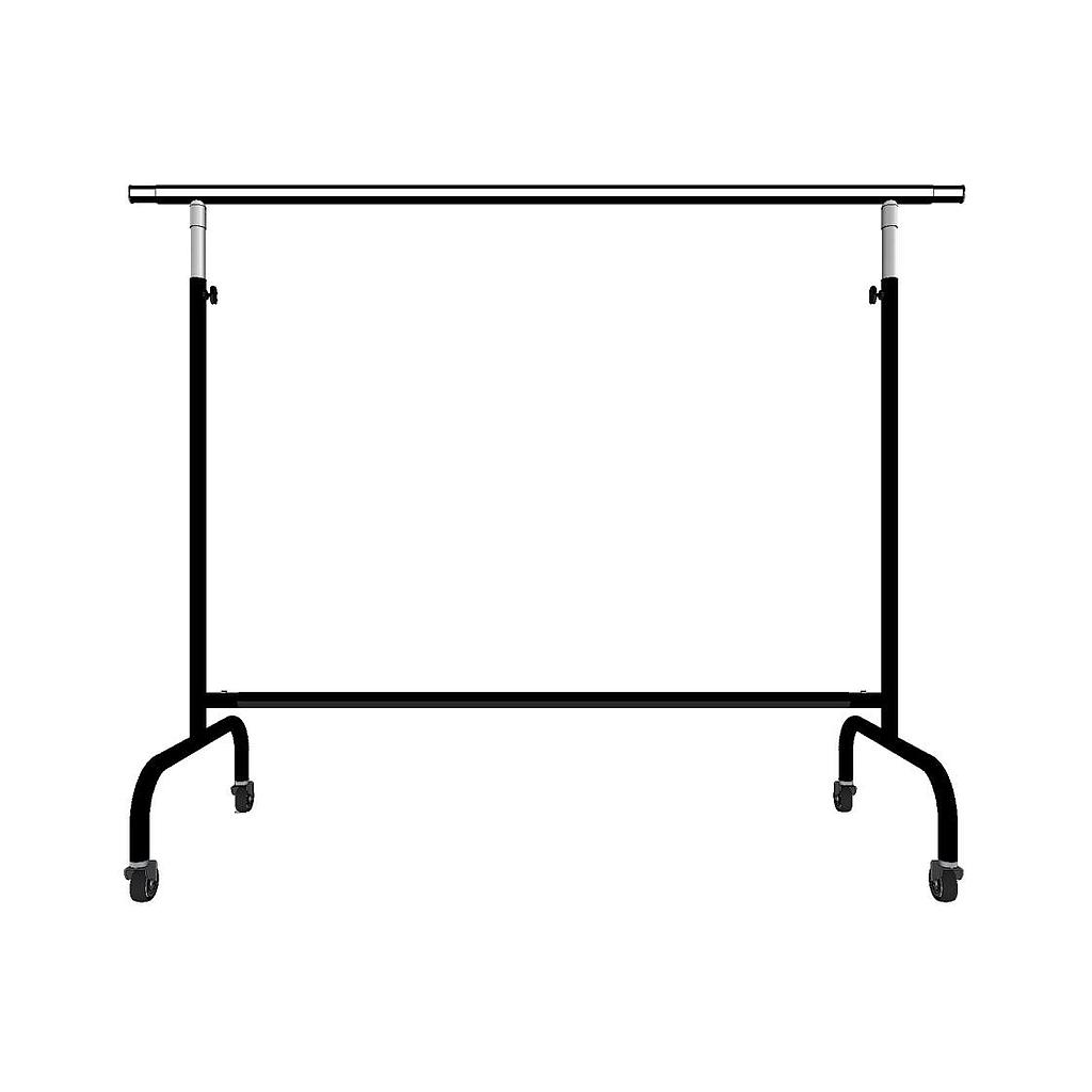 Cabide de aço ajustável com braços extensíveis, preto, 150X130X56cm