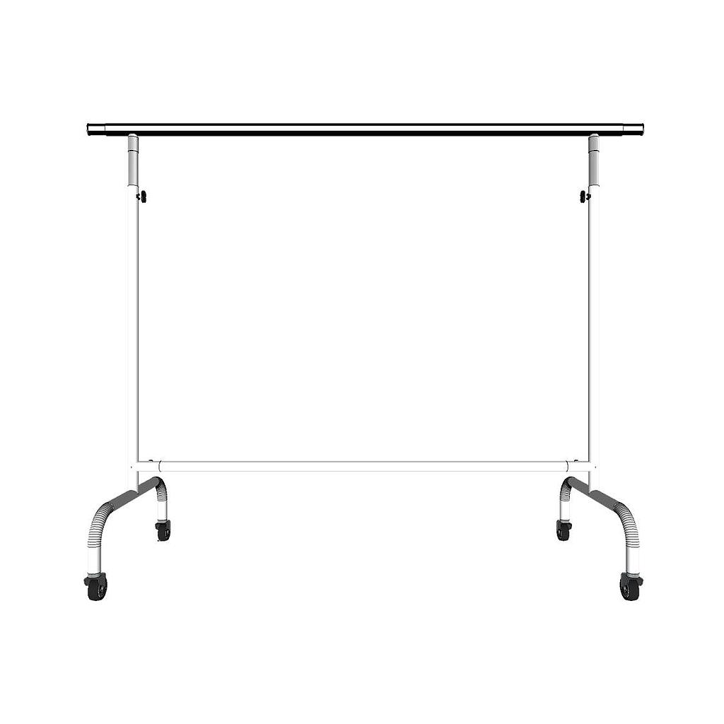 Adjustable Steel Coat Rack with Extendable Arms, White