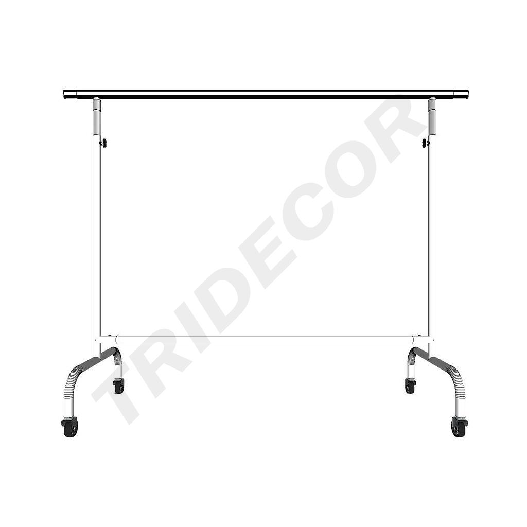 Perchero de acero ajustable con brazos extensibles, blanco