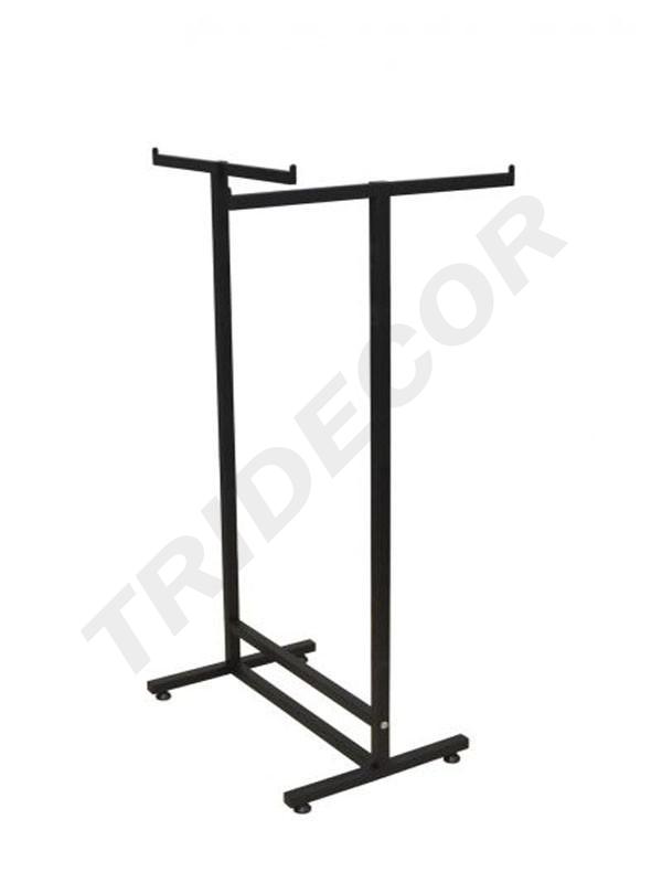Porte-manteau noir double 'T' dimensions (cm) 137X93X40