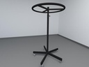 Round Coat Rack with Wheels Black Height 115-188cm Diameter 81cm