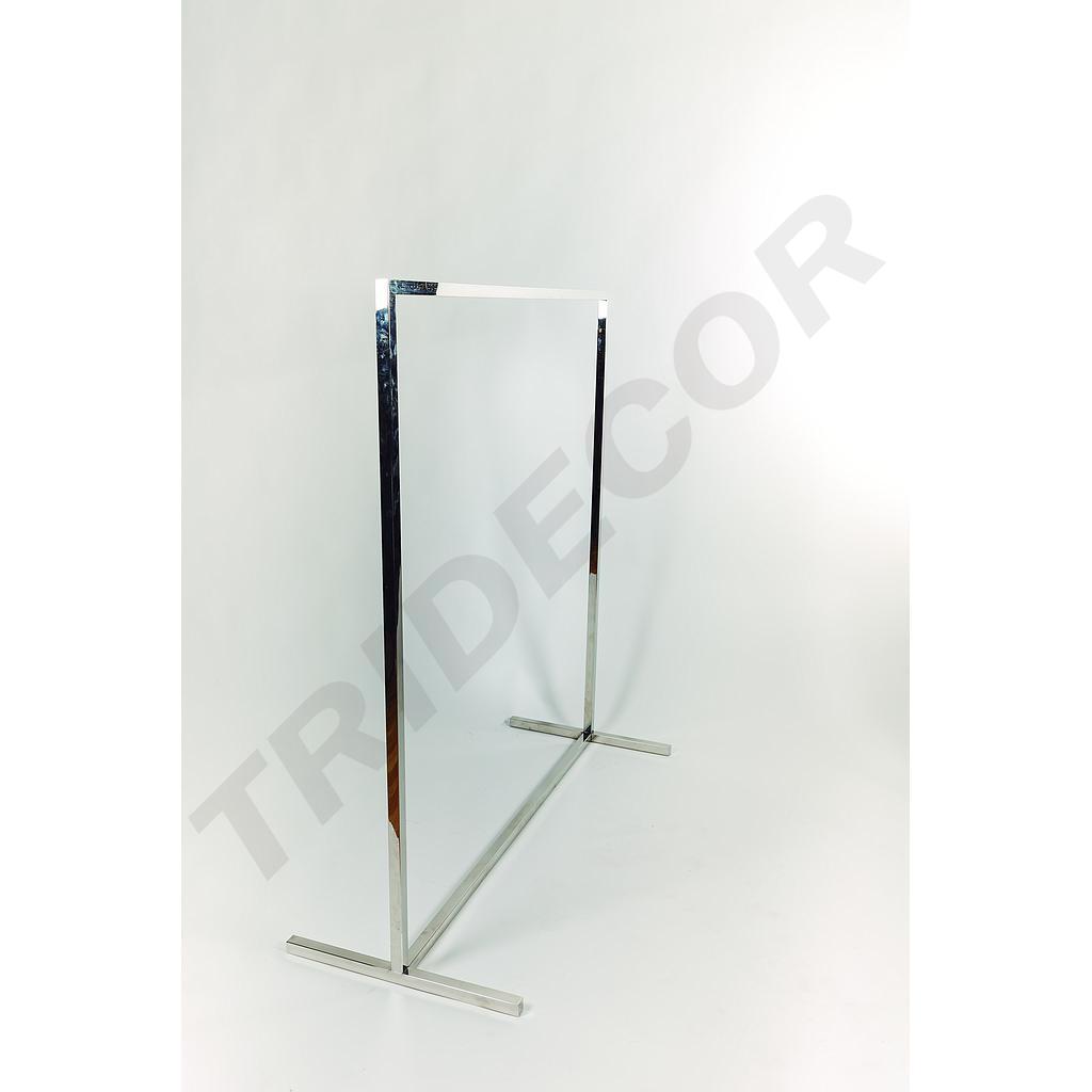 Simple Steel Coat Rack with Square Tube 130X120X50cm