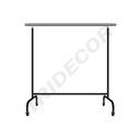 Perchero De Acero Con Brazos Extensibles Negro 160X150X58 Cm