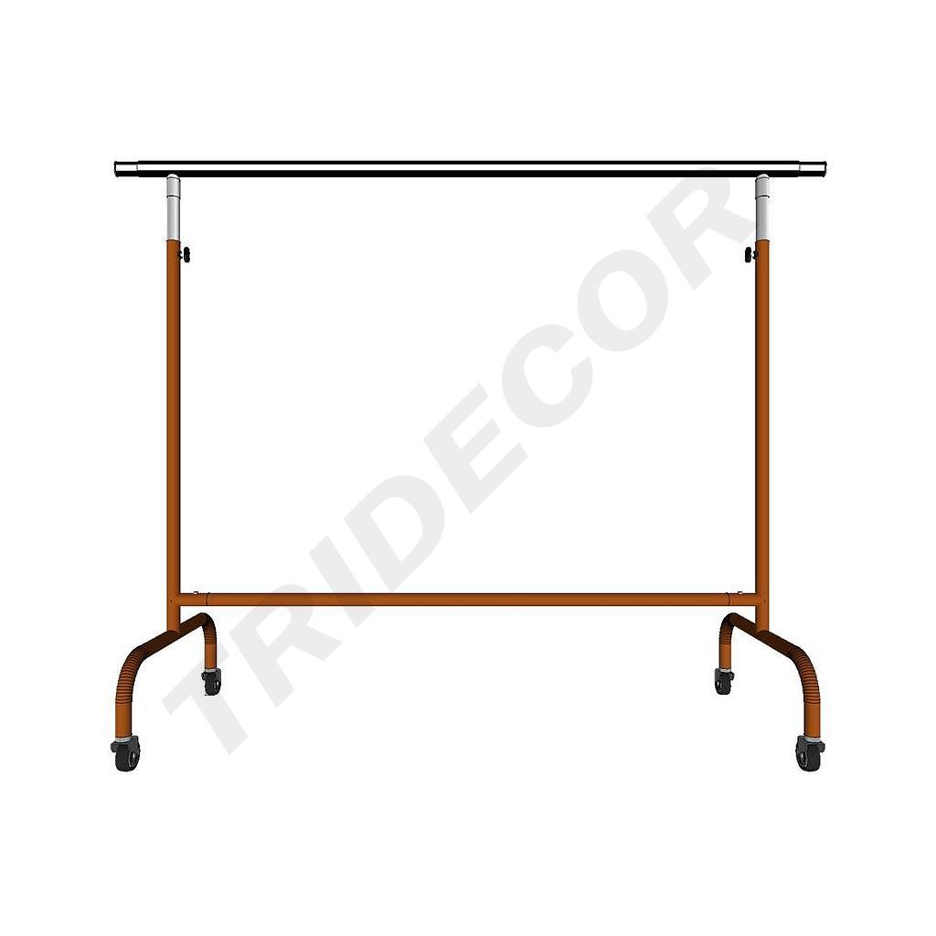Perchero de acero ajustable con brazos extensibles, color bronce, 150X130X56cm