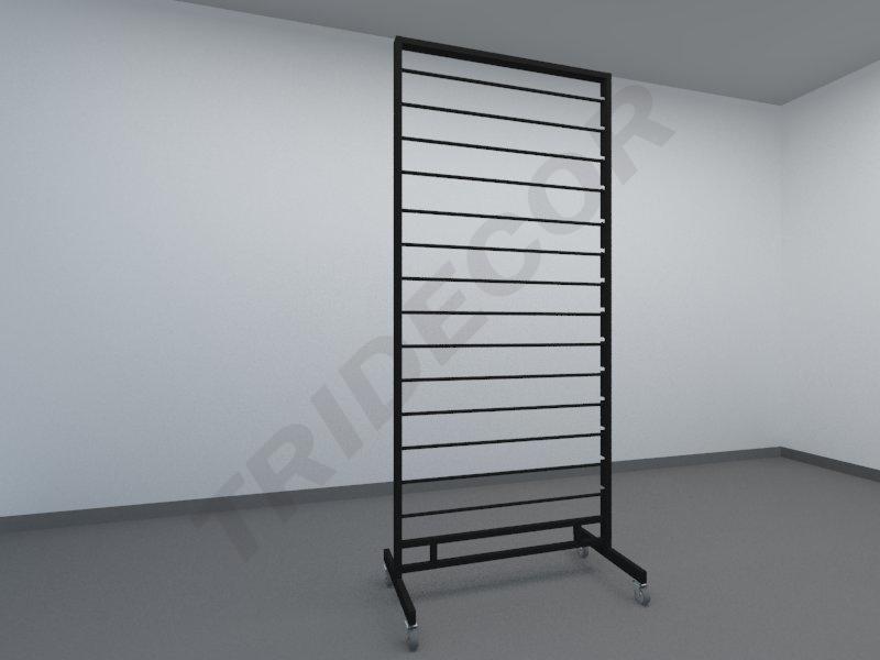 Expositor para Bufandas y Pañuelos Color Negro 180X80X40.5 Cm
