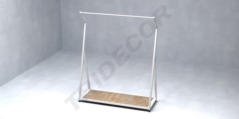 Perchero blanco mate forma z, CON TABLA