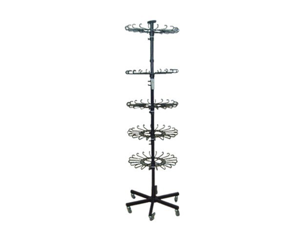 Rotating Display Stand for Scarves, Color Black, 5 Levels