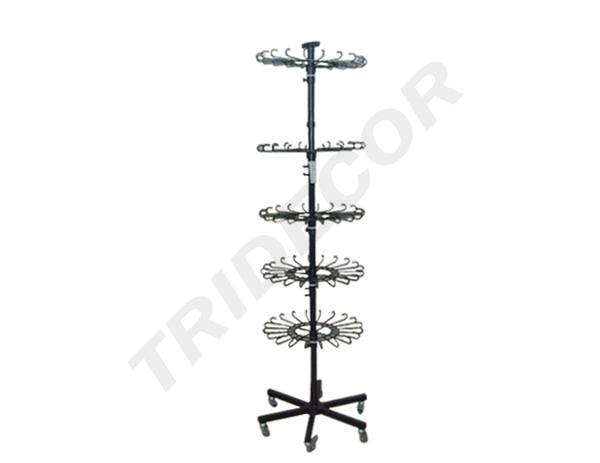 Rotating Display Stand for Scarves, Color Black, 5 Levels