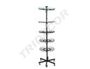 Présentoir rotatif pour foulards, couleur noir, 5 niveaux