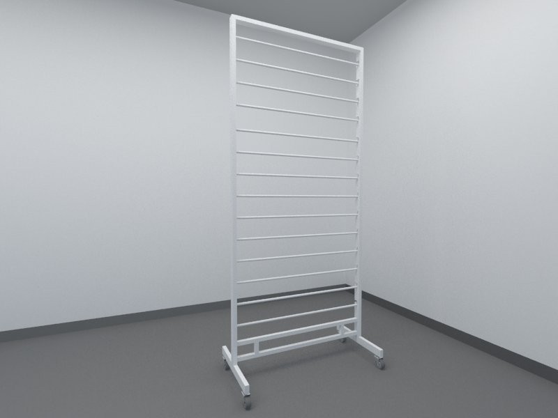 Ausstellungsständer für Schals und Taschentücher, weiß, 180X80X40.5cm