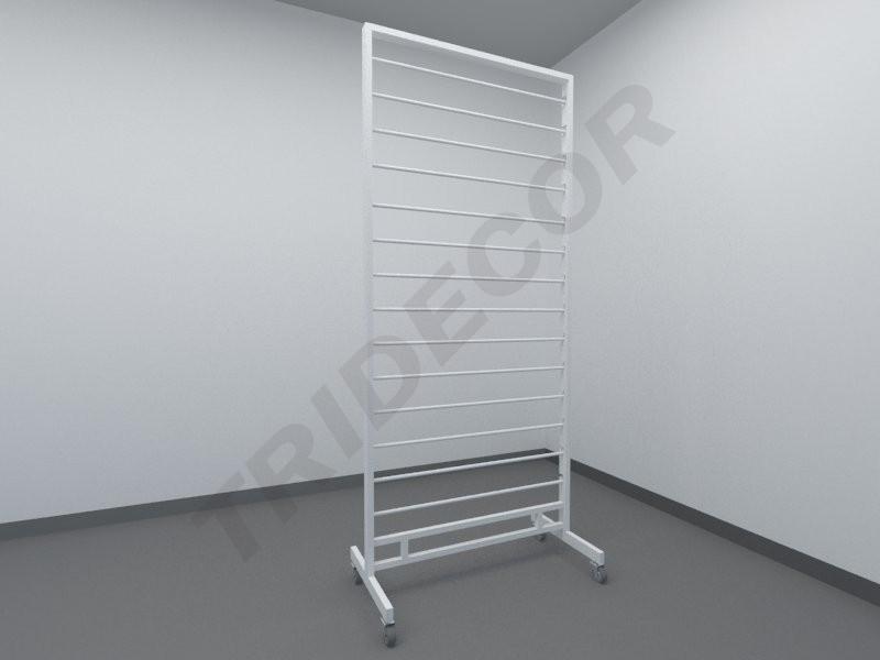 Display Stand for Scarves and Handkerchiefs White Color 180X80X40.5cm