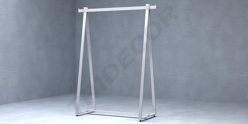 Triangular Shape Coat Rack Matte White Color 150X120X48cm