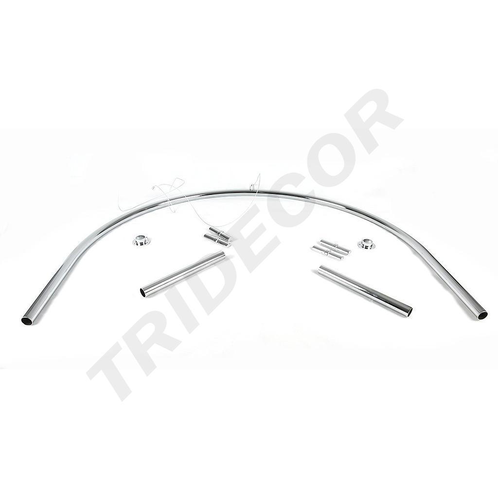 电镀圆管半圆试衣架 ST800 Probador medio redondo Metalica 101X107cm 25mm