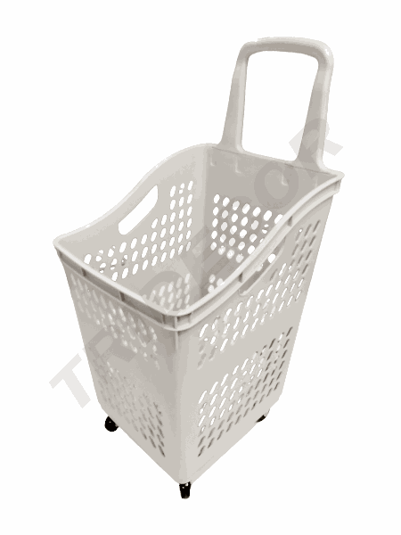 Cesta De Supermercado 50L Color Gris