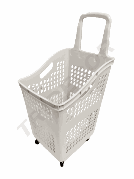 Coș de supermarket 50L culoare gri