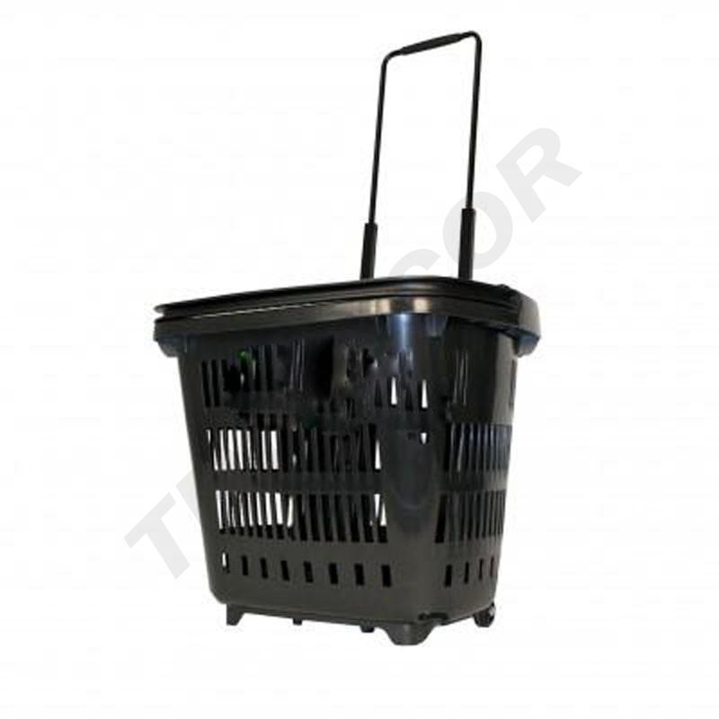 Cesta De Supermercado Negra 50 L