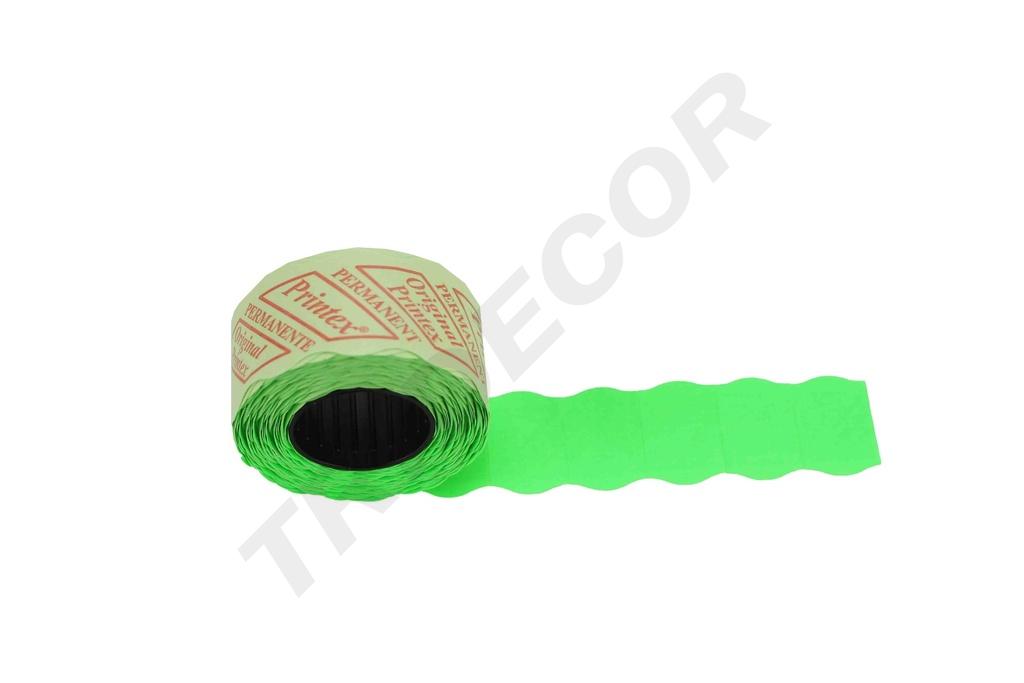 价格机贴纸橙色绿色Rollo de Etiqueta Verde 1000Und 1 Linea 26X12mm 8 Rollos