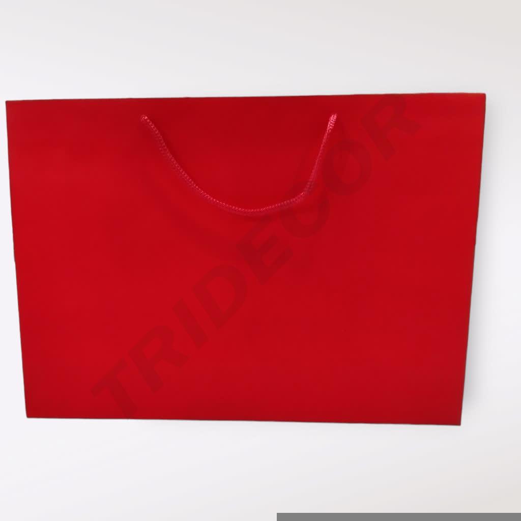 Bolsas Asa Cordón 44X14X32 Cm Color Rojo 12 Unidades