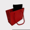 Cotton Handle Bags 14X6X11cm Matte Red 12 units