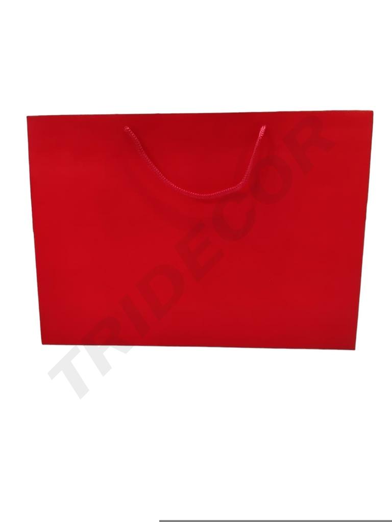 Bolsa De Lujo Con Cordón 35X9X25Cm Rojo 12 Unidades