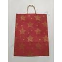 Bolsas de Papel Kraft Rojas de Navidad 49X45+15 cm