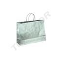 Borsa in carta Kraft con manico a corda argentata 54x16x43 cm 25 unità