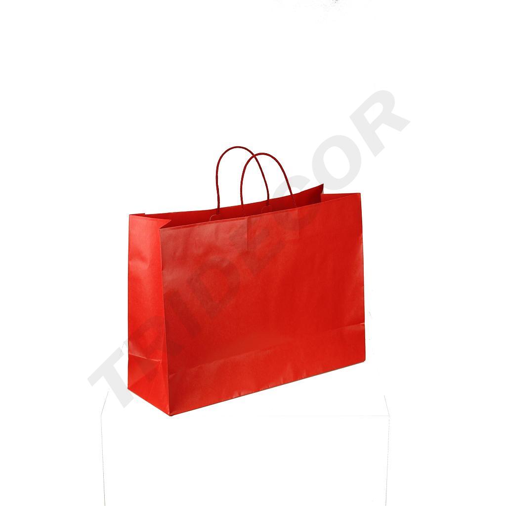 Bolsas Fuertes Asa Cordón 54X16X43 Cm Rojo 25 Unidades