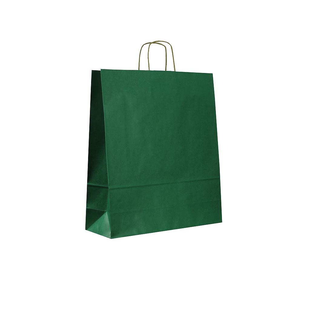 Bolsa De Papel Kraft Verde 45X49X12Cm 25 Unidades