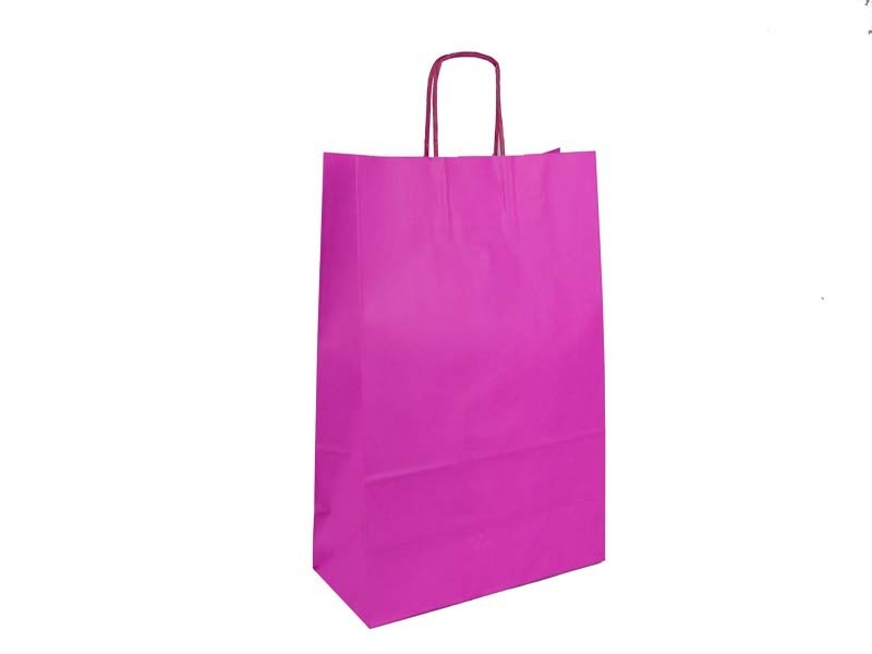 Purple Cellulose Paper Bag 37X27X12 CM 25 Units