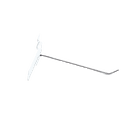 Crochet en chrome pour panneau à lamelles, 4mm, 15cm, 200/boîte