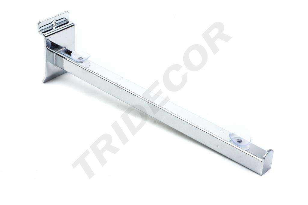 Suporte para prateleiras de madeira/vidro com ripa de ancoragem de 30.5 cm