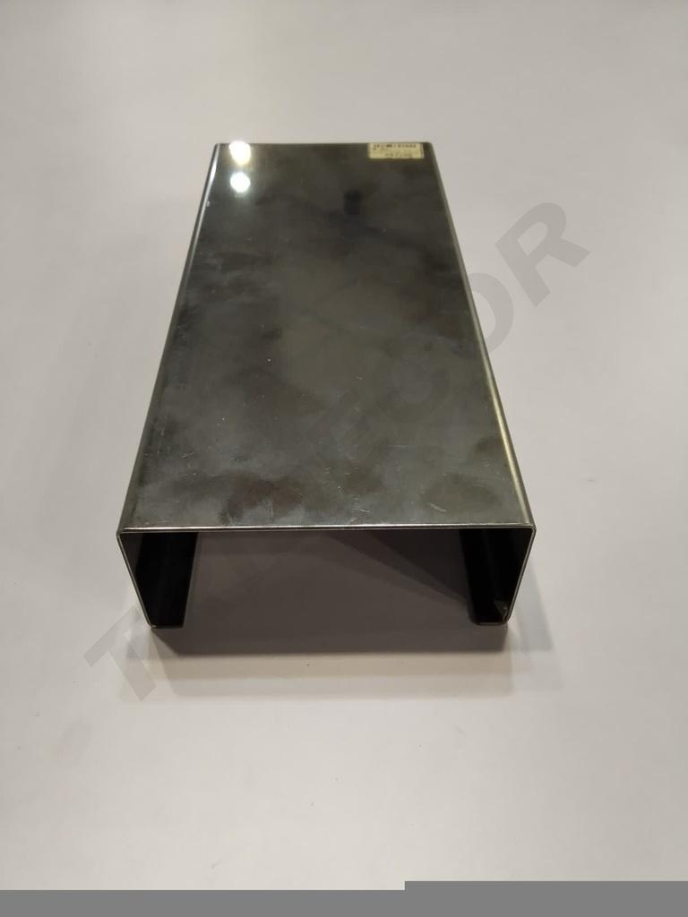 双面不锈钢亮光镜面包登架内弯Expositor de Acero Inox de BRILLO 28X12X5CM
