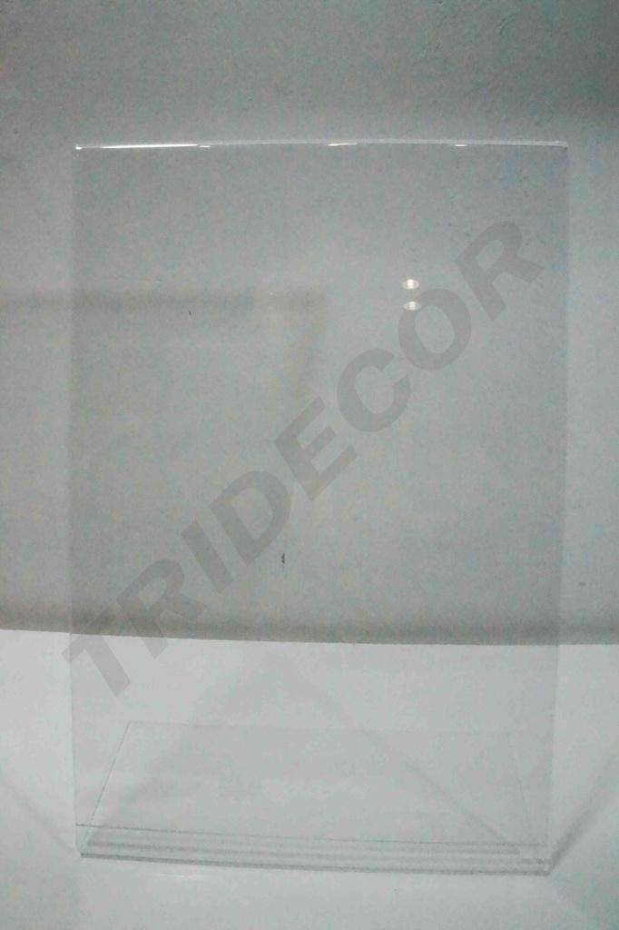 Porte-Prix Acrylique A4 Forme L 30X21.5X10.5cm