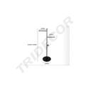 Black Asymmetric Double Display 44 59cm (Height) x 28cm (Width) x 18cm (Base)