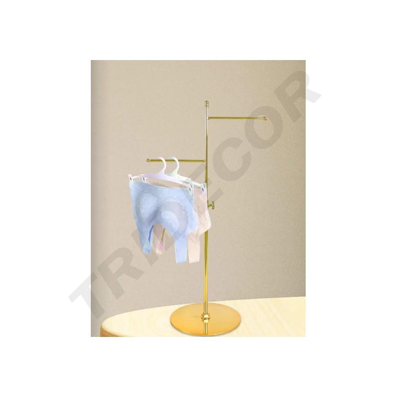 Display duplo assimétrico dourado 44 59cm (altura) x28cm (largura) x18cm (base)