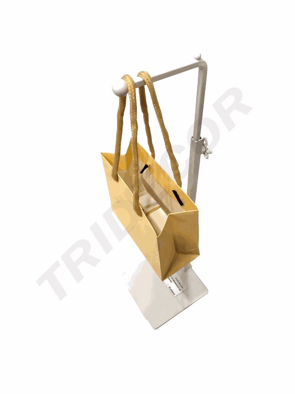 Expositor Simple Blanco para Bolsos Altura Regulable