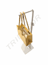 Expositor Simple Blanco para Bolsos Altura Regulable