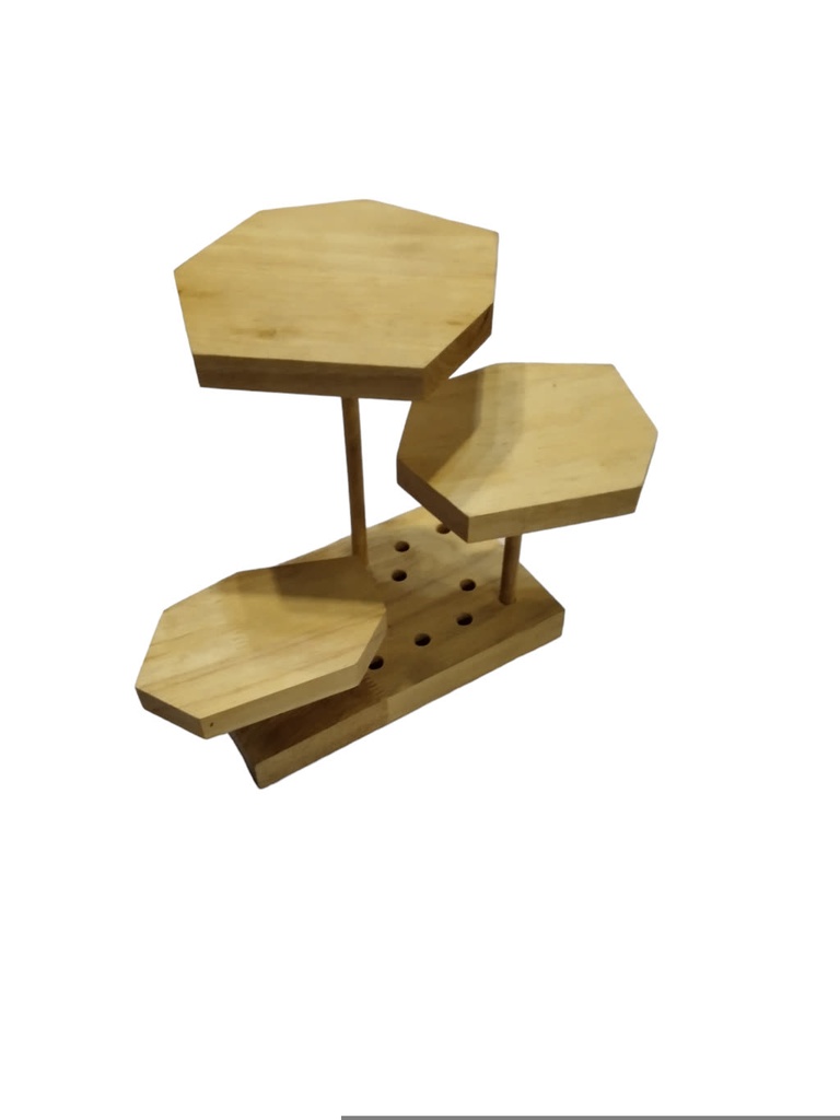 Linen Wood Display Stand 3 Levels