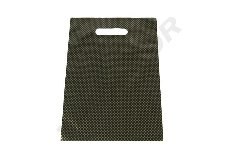 Bolsa De Plástico Asa Troquelada 25X35Cm Punto Oro 100Unidades/Paquete