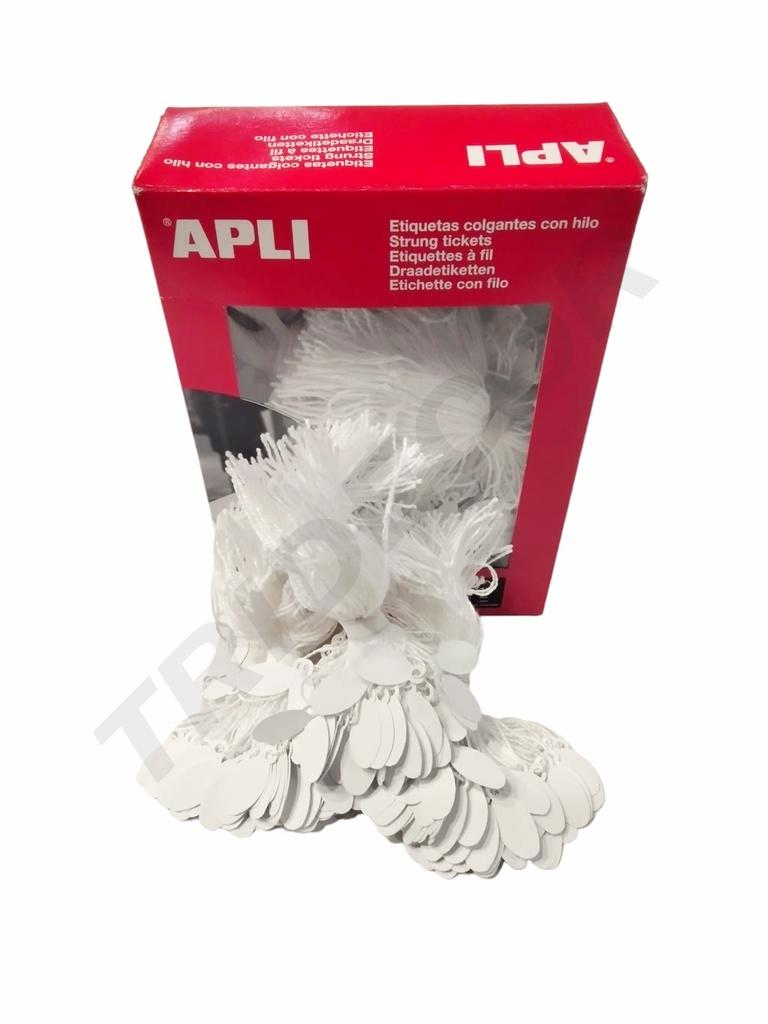 Etiquetas com Fio Branco Apli 1000U/Pc 8X19mm Ref.381