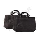 Sac en tissu noir 70G avec longue poignée 35X25+12cm 25 unités/paquet