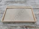 Wood and Linen Jewelry Tray
