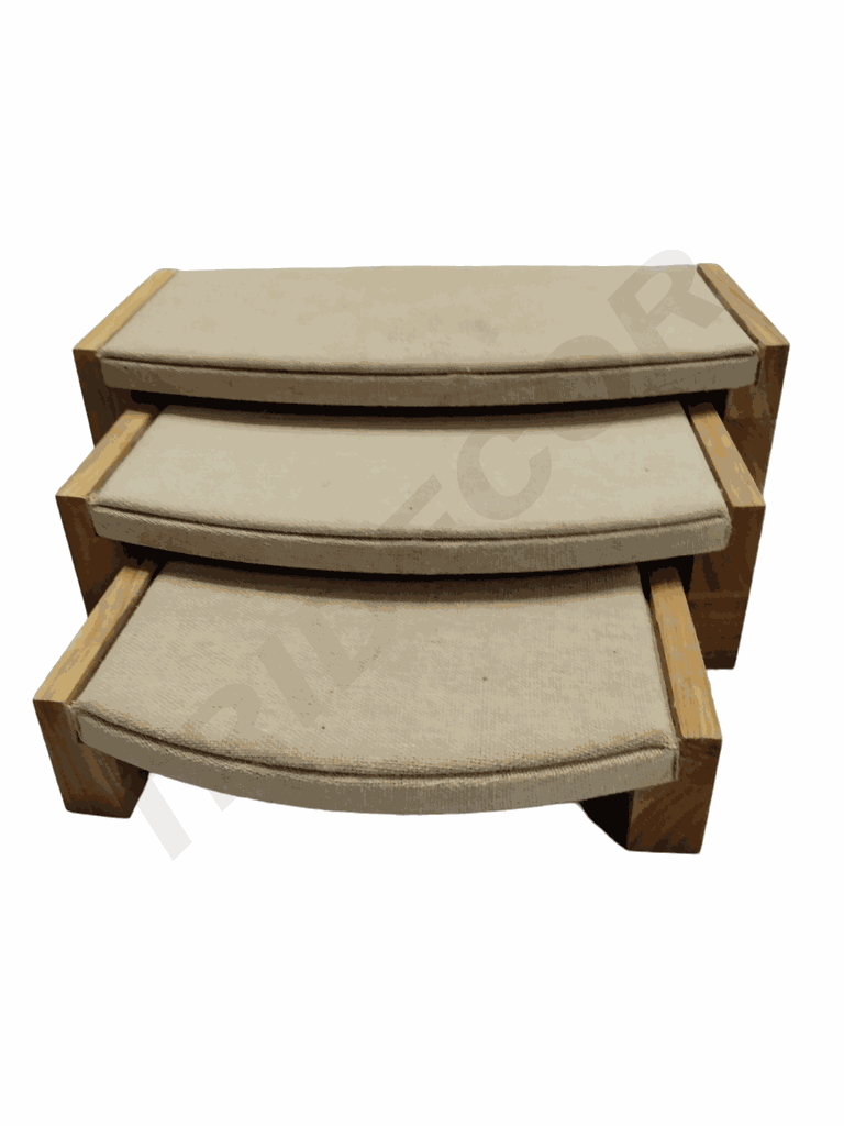 木质和亚麻桌子 3 件套Mesa Madera y Lino 3 Niveles